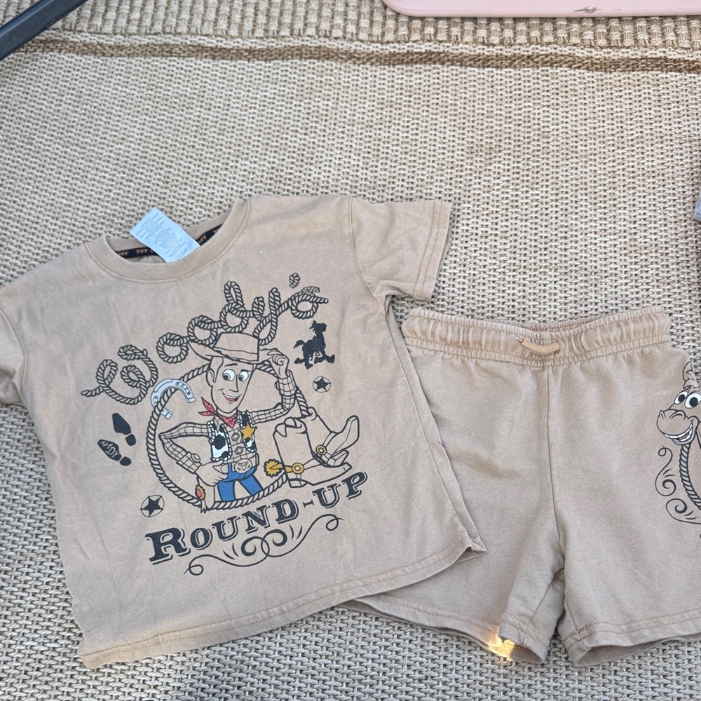 Disney Toy Story Tan T-Shirt & Short Set